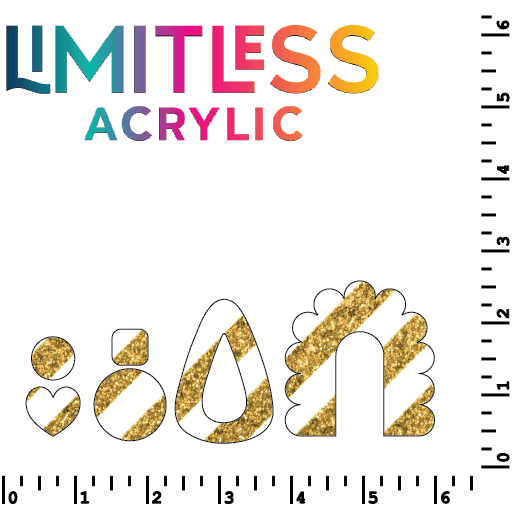 Large Faux Foil Stripes Pattern Acrylic Sheets - CMB Pattern Acrylic