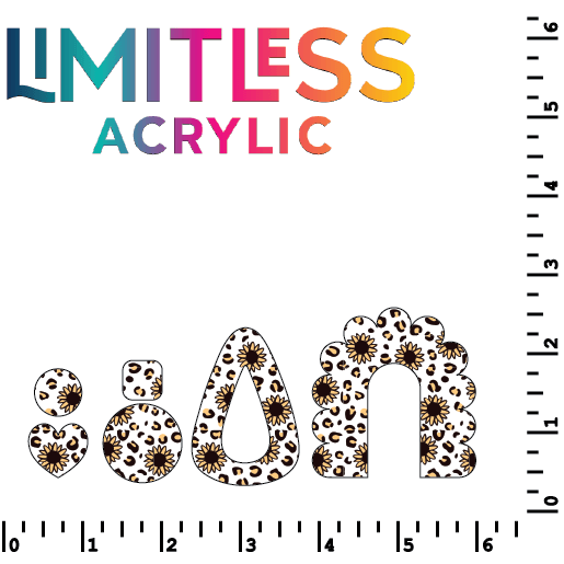 Leopard Sunflower Pattern Acrylic Sheets - CMB Pattern Acrylic