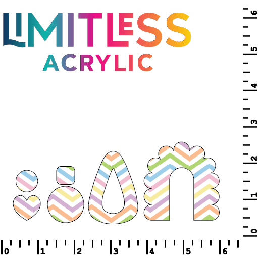 Light Pastel Chevron Pattern Acrylic Sheets - CMB Pattern Acrylic