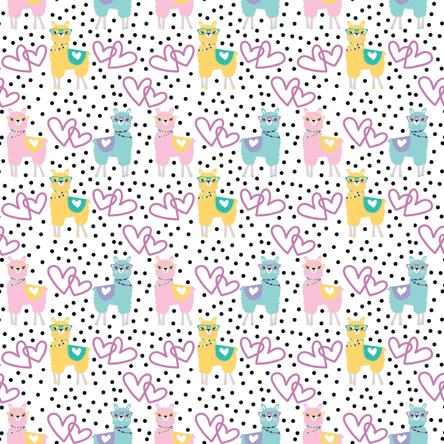 Llama Love In Pink Pattern Acrylic Sheets - CMB Pattern Acrylic