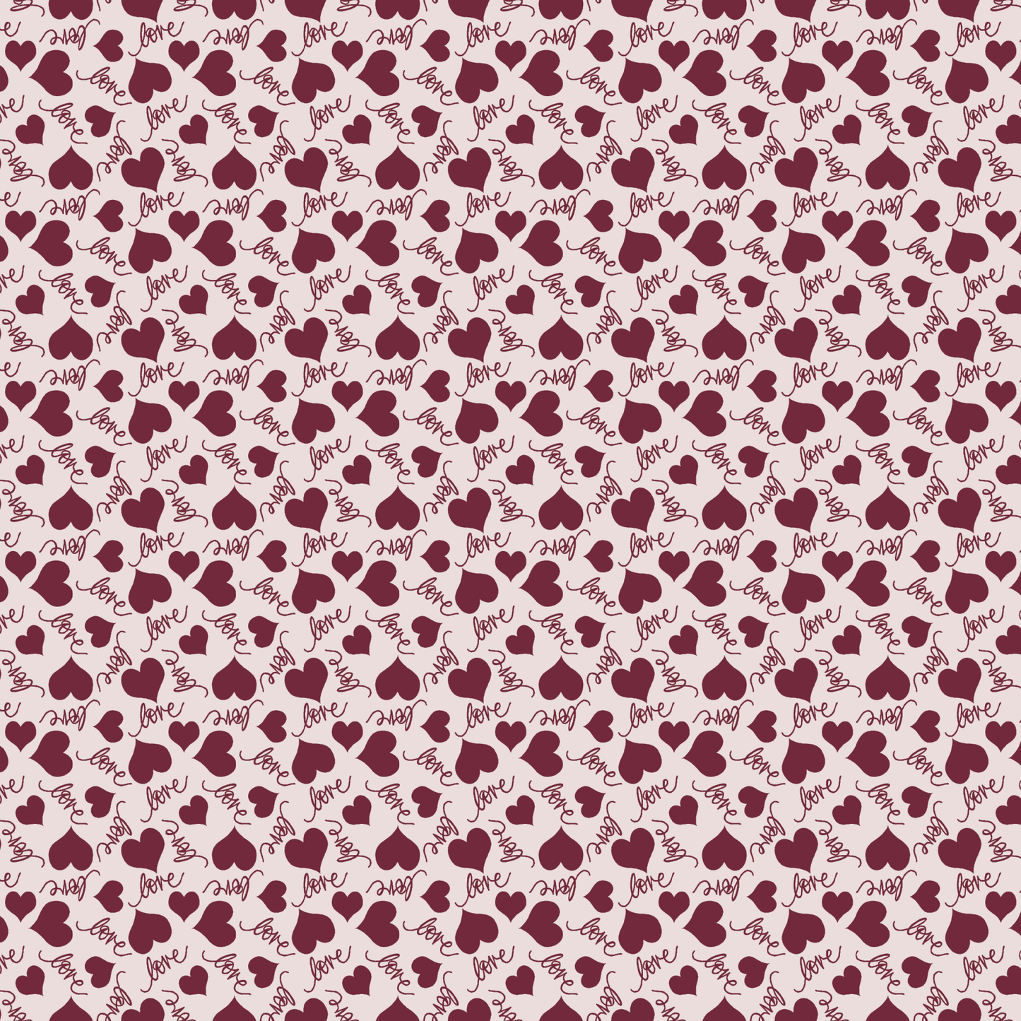 LPL Burgundy Heart Love Pattern Acrylic Sheets - CMB Pattern Acrylic
