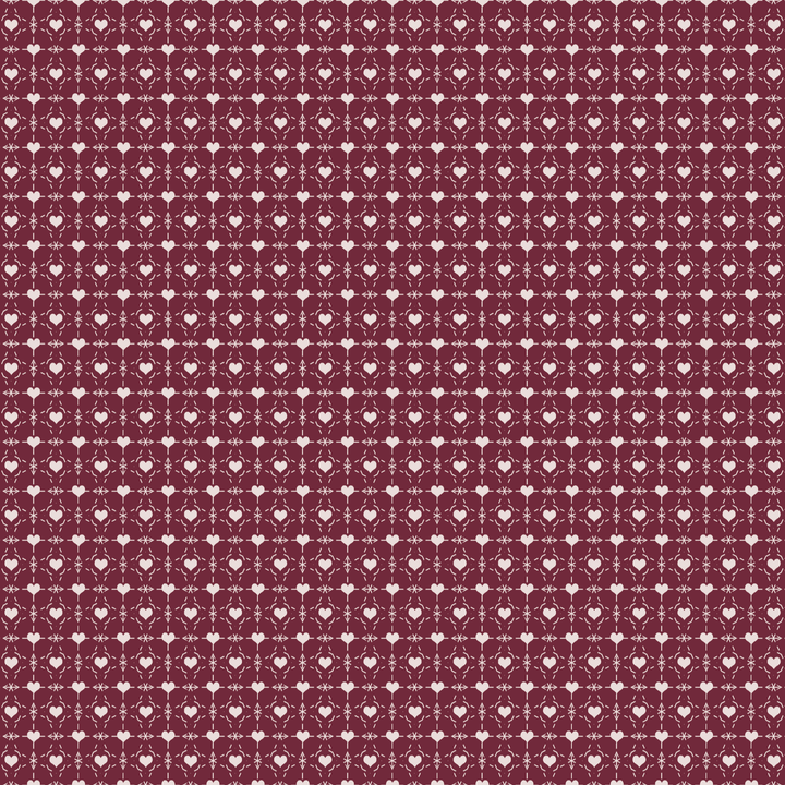 LPL Burgundy Hearts Pattern Acrylic Sheets - CMB Pattern Acrylic