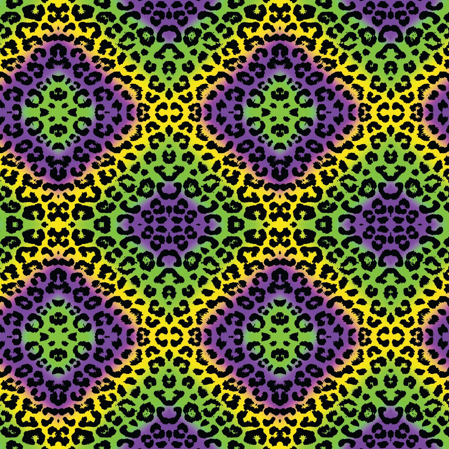 Mardi Gras Leopard Pattern Acrylic Sheets - CMB Pattern Acrylic