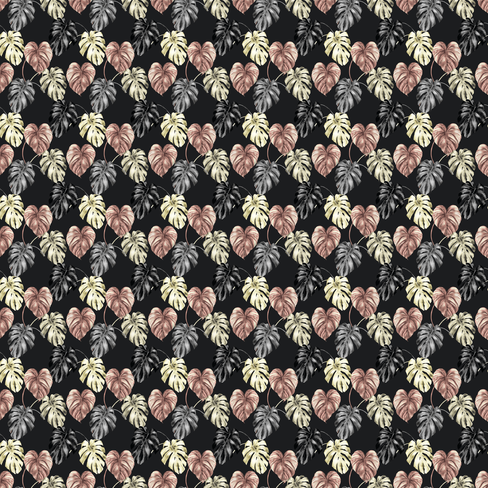 Midnight Monstera Pattern Acrylic Sheets - CMB Pattern Acrylic