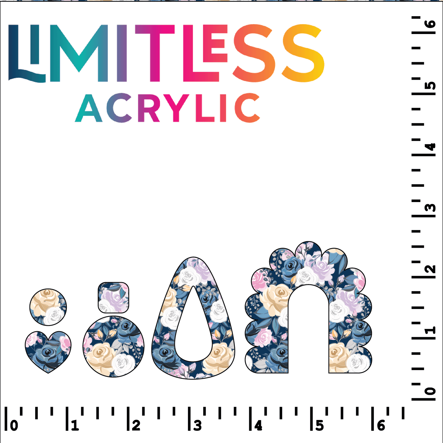 Midsummer Night Rose Pattern Acrylic Sheets - CMB Pattern Acrylic