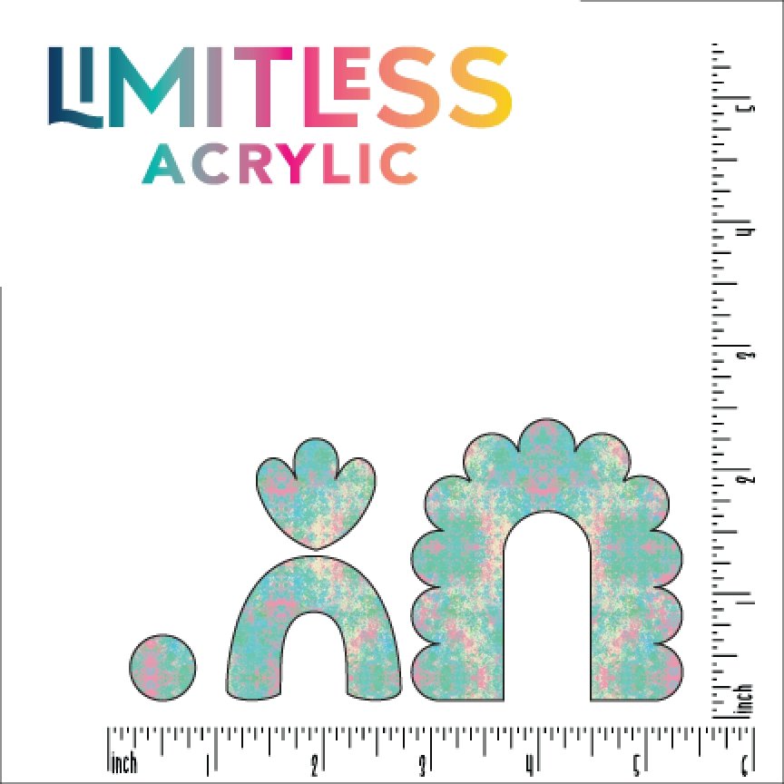 Mint Pastel Paint Run Pattern Acrylic Sheet - CMB Pattern Acrylic