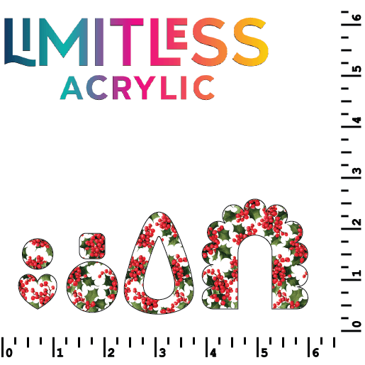 Mistletoe Berries Pattern Acrylic Sheets - CMB Pattern Acrylic