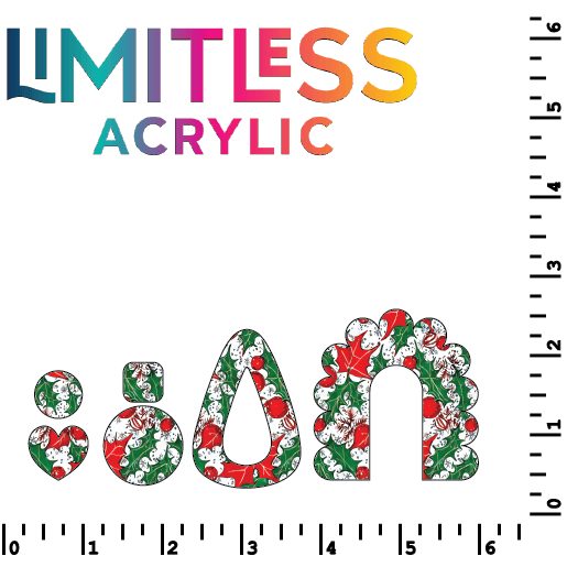 Mistletoe Cartoon Style Pattern Acrylic Sheets - CMB Pattern Acrylic