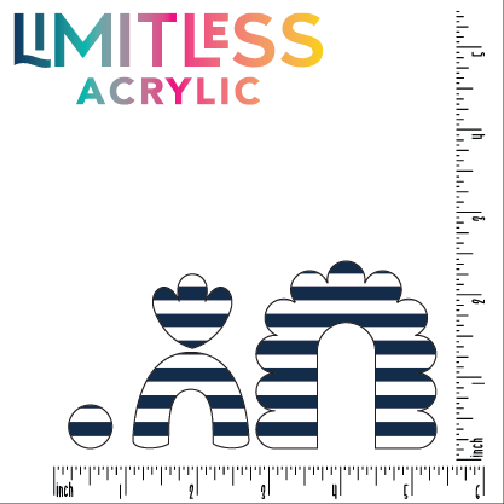 Navy Stripes Pattern Acrylic Sheet - CMB Pattern Acrylic