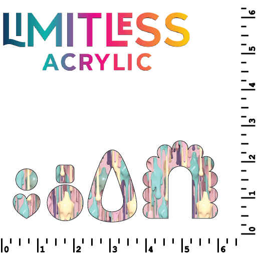 Pastel Melting Candles Pattern Acrylic Sheets - CMB Pattern Acrylic