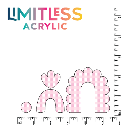 Pastel Pink Plaid Pattern Acrylic Sheet - CMB Pattern Acrylic