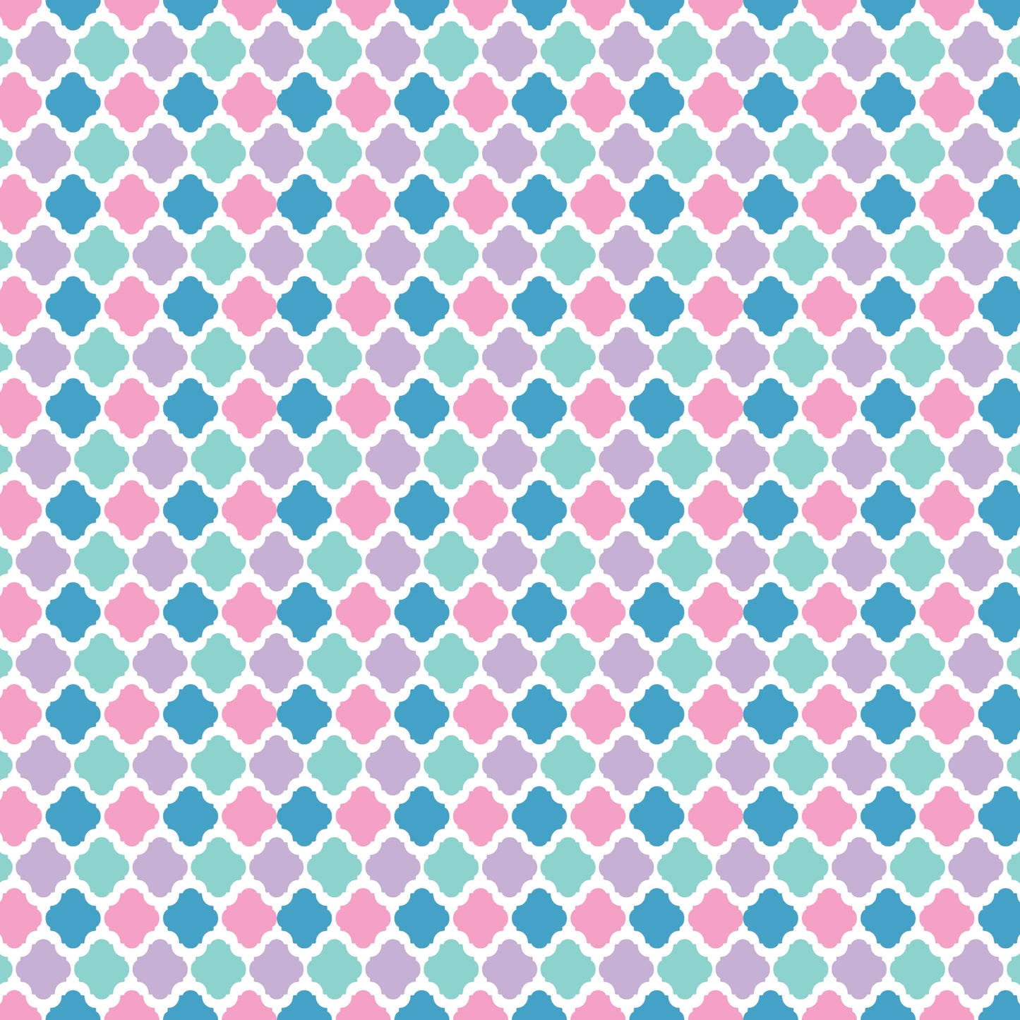 Pastel Quatrefoil Pattern Acrylic Sheets - CMB Pattern Acrylic