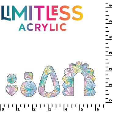 Pastel Stained Glass Floral 2 Pattern Acrylic Sheets - CMB Pattern Acrylic