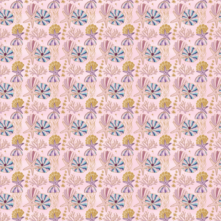 Pink Seashells Pattern Acrylic Sheets - CMB Pattern Acrylic