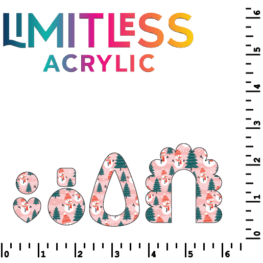 Pink Snowmen Pattern Acrylic Sheets - CMB Pattern Acrylic