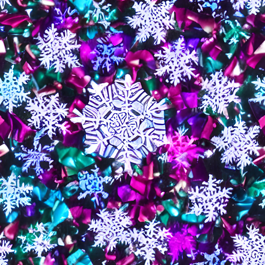 Purple & Blue Snowflakes Pattern Acrylic Sheets - CMB Pattern Acrylic