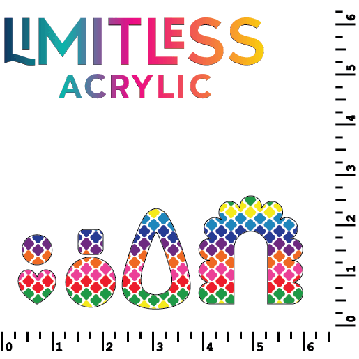 Rainbow Quatrefoil Pattern Acrylic Sheets - CMB Pattern Acrylic