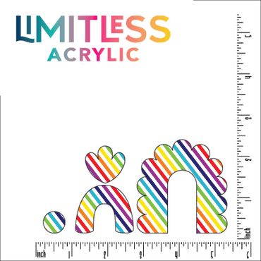 Rainbow Stripes Pattern Acrylic Sheet - CMB Pattern Acrylic