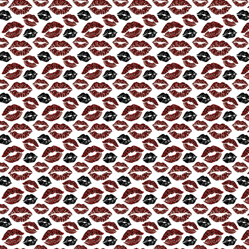 Red & Black Lips Pattern Acrylic Sheets - CMB Pattern Acrylic