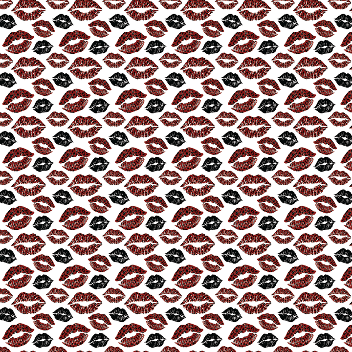 Red & Black Lips Pattern Acrylic Sheets - CMB Pattern Acrylic