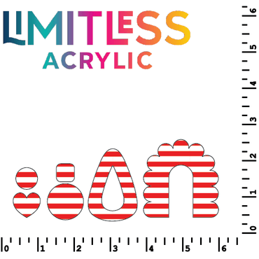 Red Stripes Pattern Acrylic Sheet - CMB Pattern Acrylic