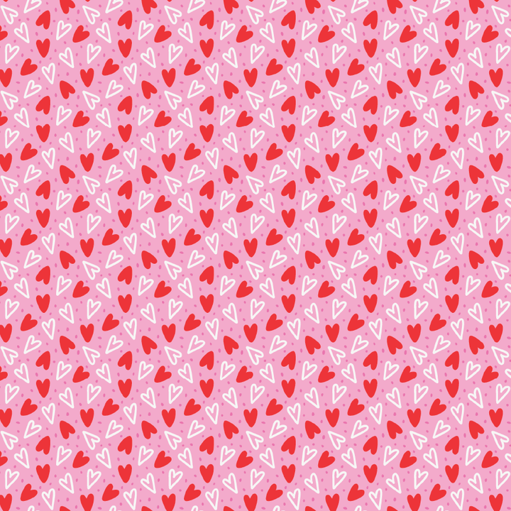 Red White Pink Hearts Pattern Acrylic Sheets - CMB Pattern Acrylic