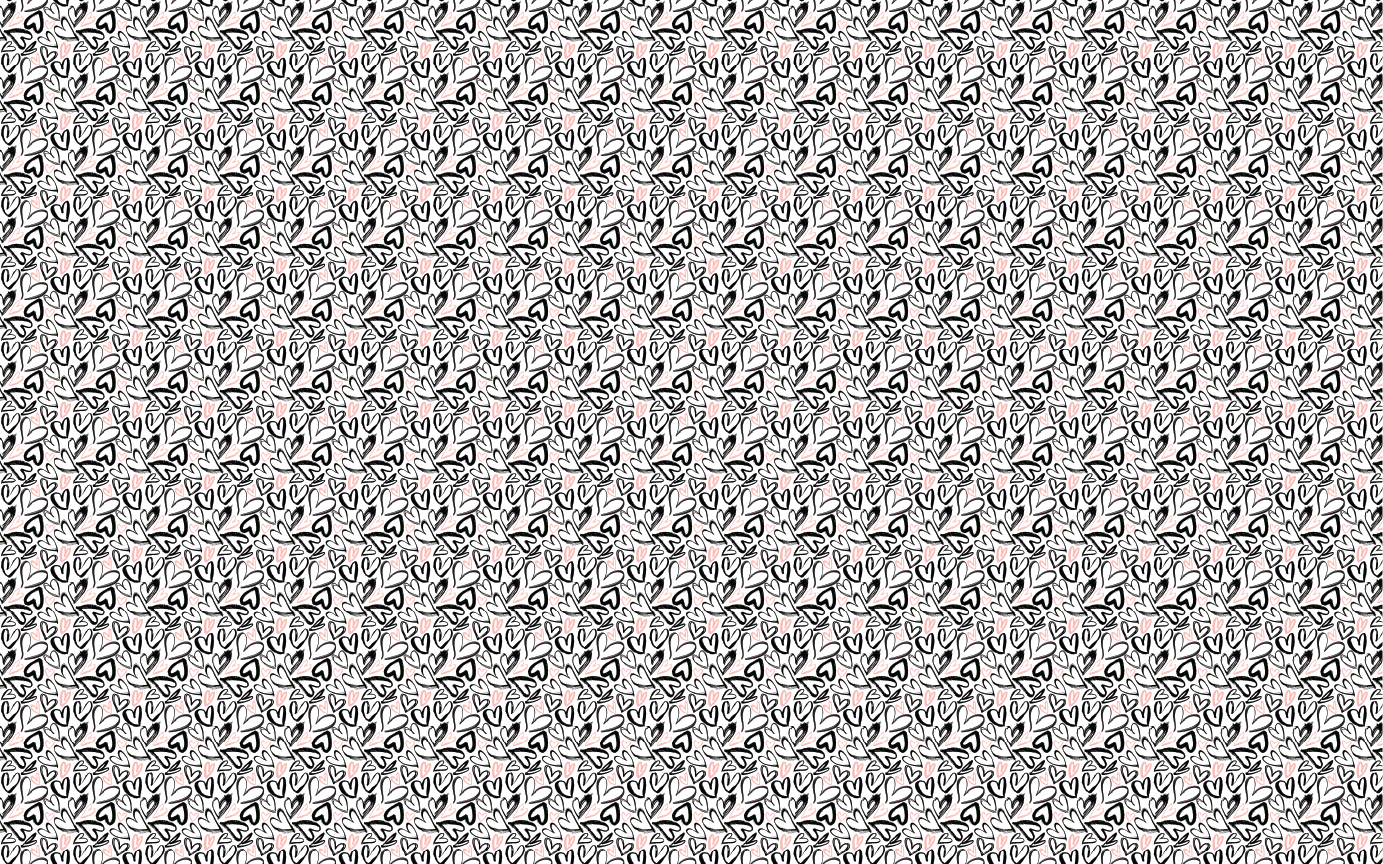 Scribble Hearts Pattern Acrylic Sheet - CMB Pattern Acrylic