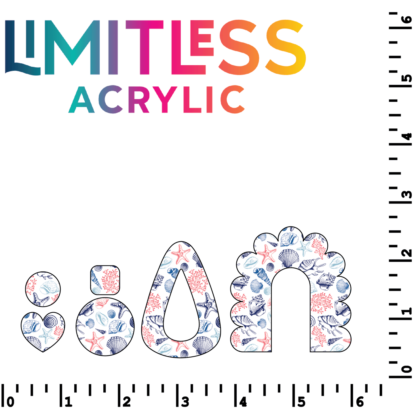 Seashells Pattern Acrylic Sheets - CMB Pattern Acrylic