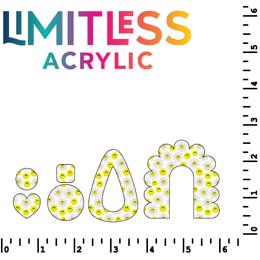 Smiley Daisy Pattern Acrylic Sheet - CMB Pattern Acrylic
