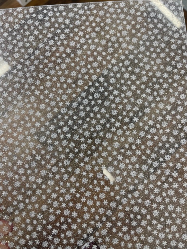 Snowflake Glitter Pattern Acrylic Sheet - CMB Pattern Acrylic