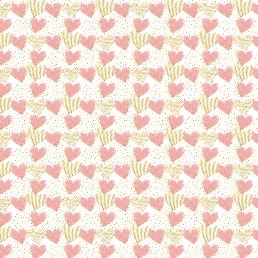 Soft Hearts Pattern Acrylic Sheets - CMB Pattern Acrylic