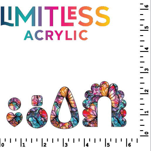 Stained Glass Butterflies Pattern Acrylic Sheets - CMB Pattern Acrylic