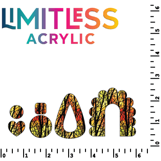 Stained Glass Forest Fire Pattern Acrylic Sheets - CMB Pattern Acrylic