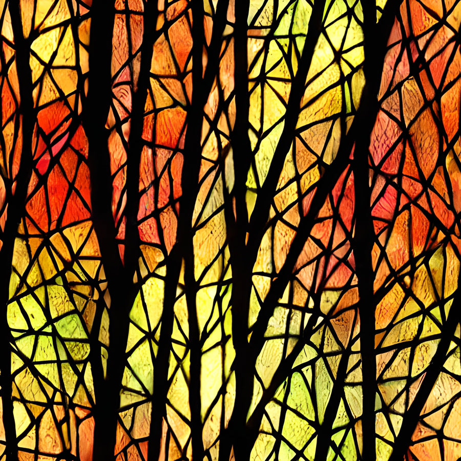 Stained Glass Forest Fire Pattern Acrylic Sheets - CMB Pattern Acrylic