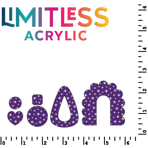 Stars on Purple Pattern Acrylic Sheet - CMB Pattern Acrylic