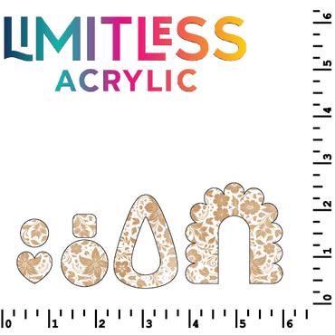 Tan Floral Lace Pattern Acrylic Sheets - CMB Pattern Acrylic