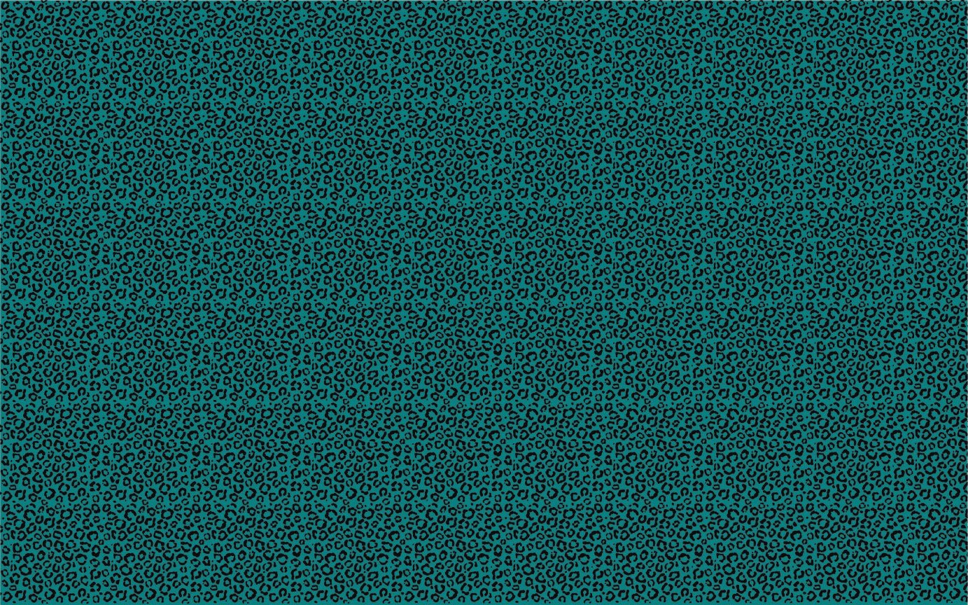 Teal Itty Bitty Black Leopard Pattern Sheet - CMB Pattern Acrylic