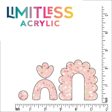 Terrazzo Light Pink Pattern Acrylic Sheet - CMB Pattern Acrylic