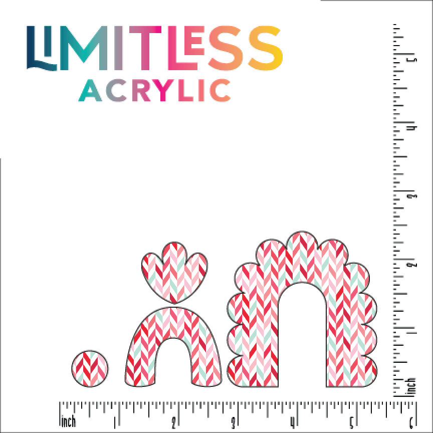 Valentine Abstract Arrows Pattern Acrylic Sheet - CMB Pattern Acrylic