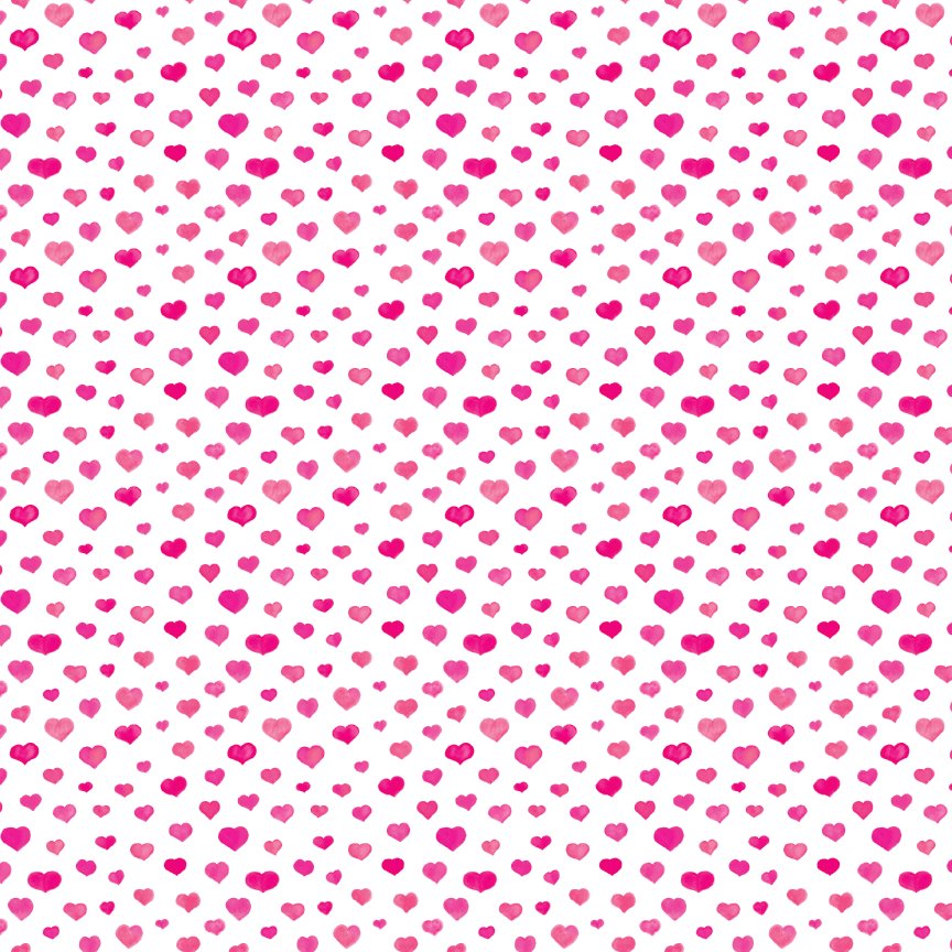 Watercolor Pink Hearts Pattern Acrylic Sheets - CMB Pattern Acrylic