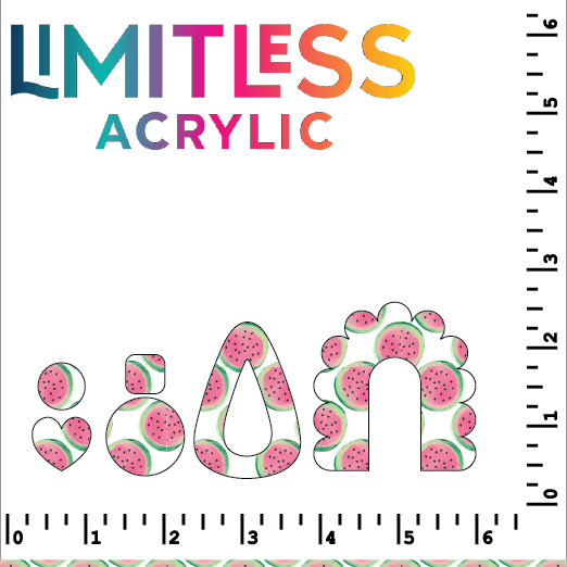 Watermelon Slices Pattern Acrylic Sheets - CMB Pattern Acrylic