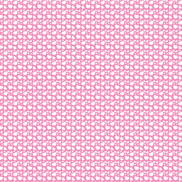 White Hearts on Pink Pattern Acrylic Sheets - CMB Pattern Acrylic