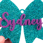 Cuttle Cheerleading Bow Bag Tag! - Custom Made Better