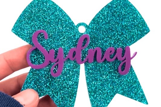 Cuttle Cheerleading Bow Bag Tag! - Custom Made Better