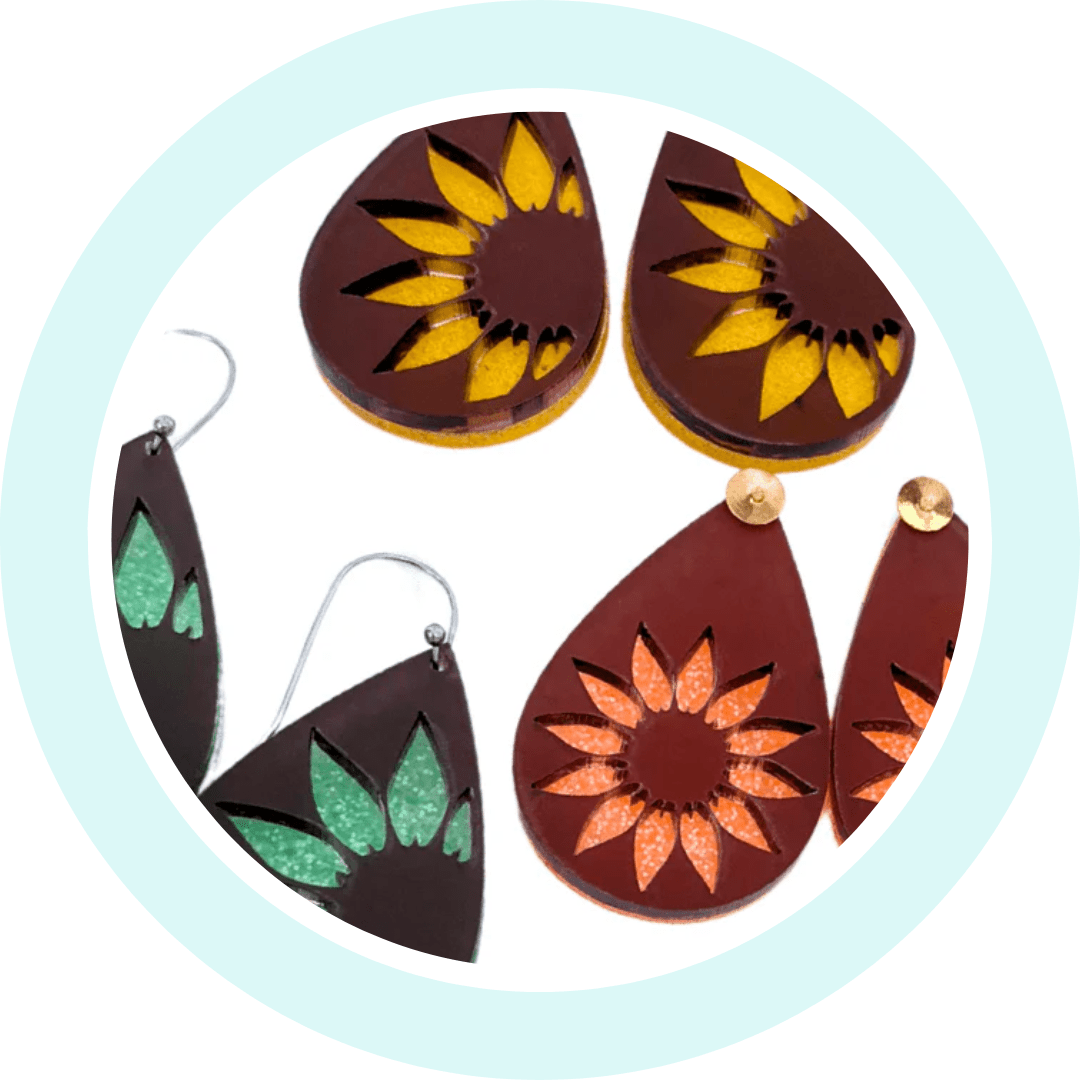 DIY Sunflower Earrings: A Quick & Adorable Summer Laser Project - Custom Made Better