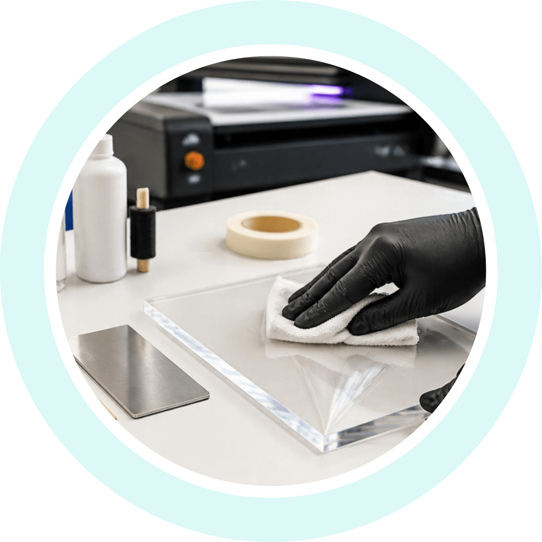Material Prep Cheat Sheet for UV Printing | CMB Acrylic - Custom Made Better