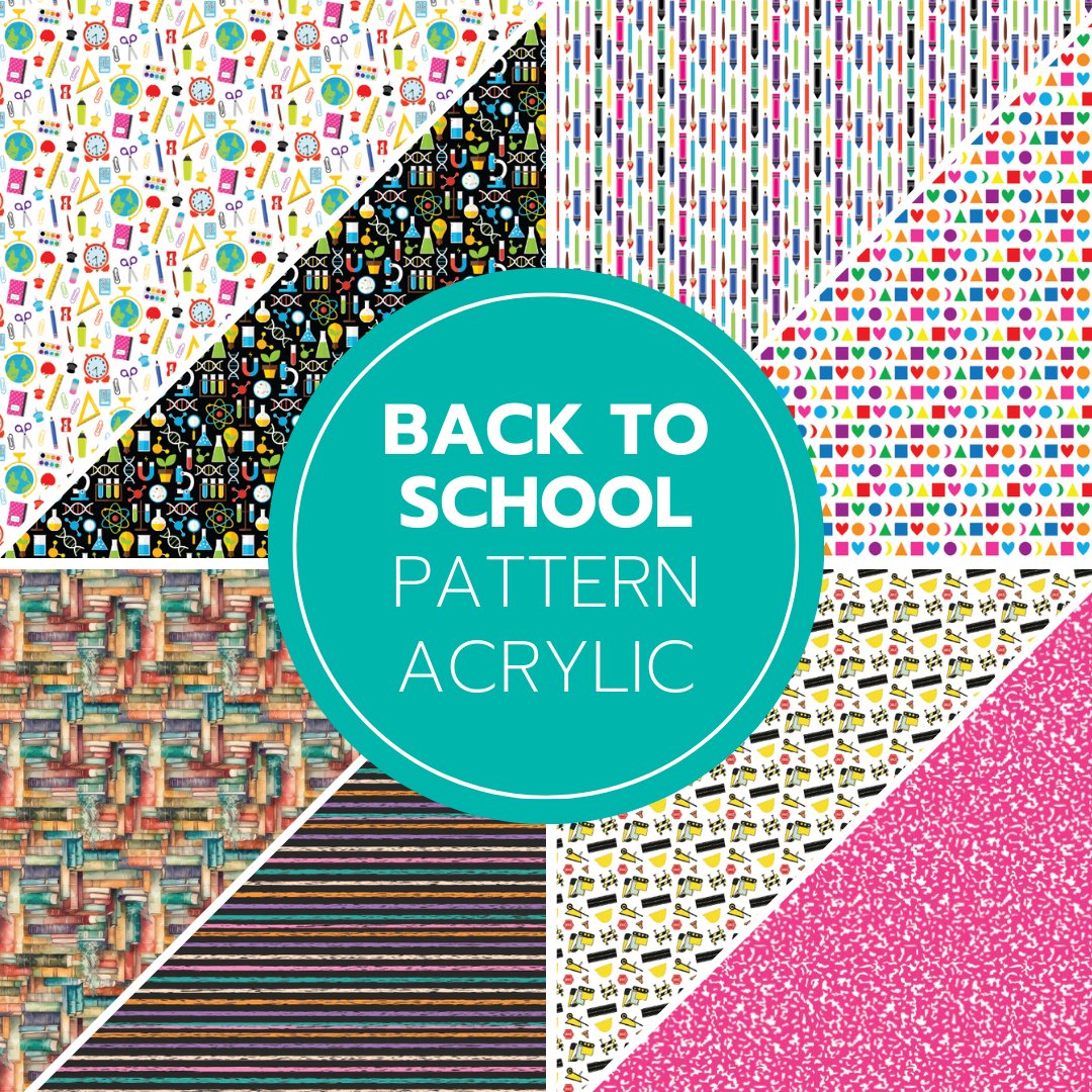 Back to School Patterns Acrylic Sheets - CMB Pattern Acrylic Sheets - Plastics Wholesale Acrylic Sheets Distributor
