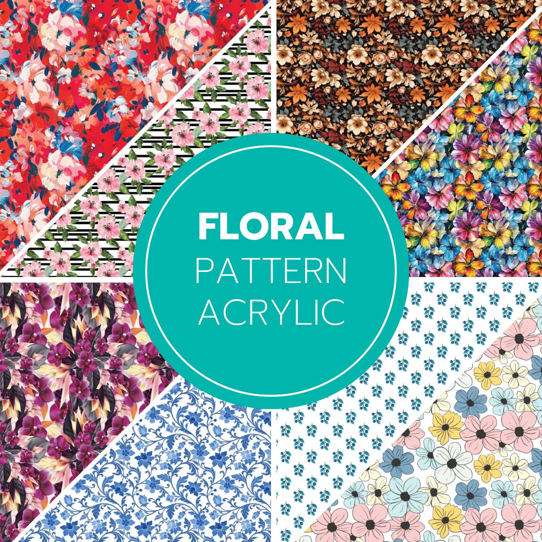 Floral Patterned Acrylic Sheets - CMB Pattern Acrylic Sheets - Local Plastics Supplier & Wholesale Acrylic Sheets Distributor