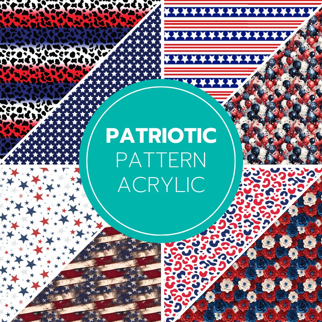 Patriotic Prints Acrylic Sheets - CMB Pattern Acrylic Sheets - Local Plastics Supplier & Wholesale Acrylic Sheets Distributor