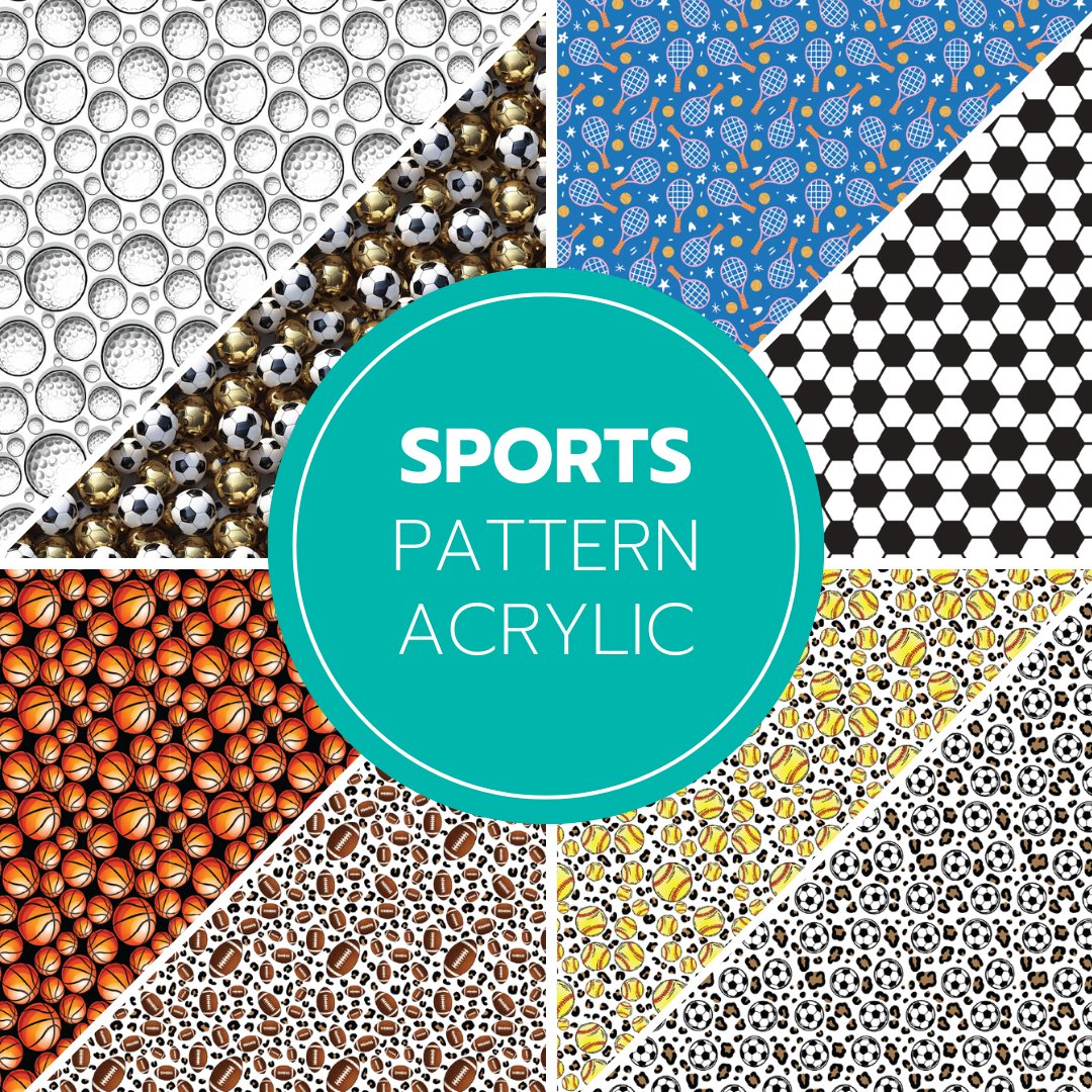 Sports Patterns Acrylic Sheets – Custom Made Better